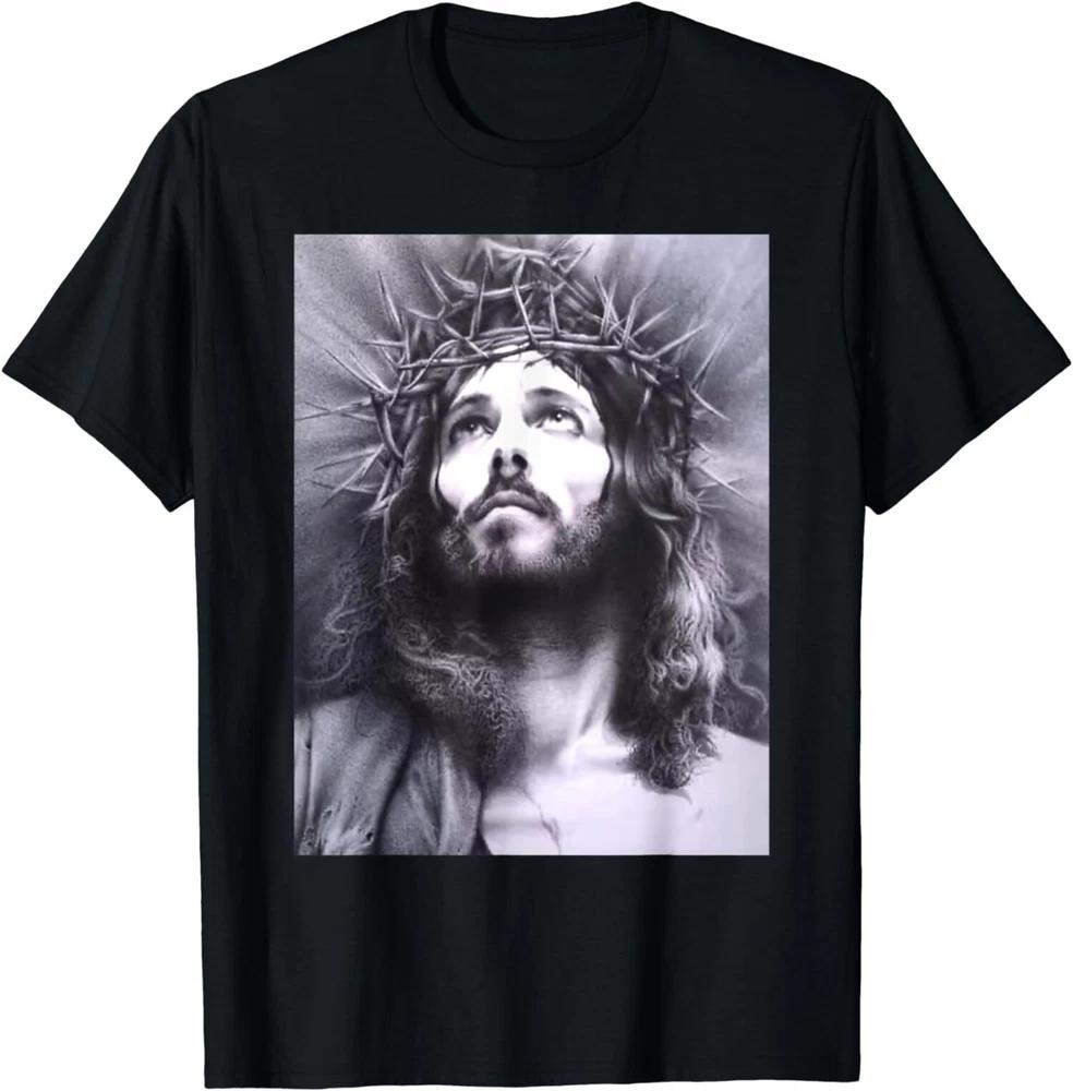New Image Face Of Jesus On A Cross With Crowns Of Thorns TShirt S4xl S