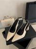Patent leather pointed head bag head sandals women's thick heel sexy high heels temperament empty commuter shoes
