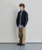 Horlisun Visitor Harrington Seersucker Jacket Navy