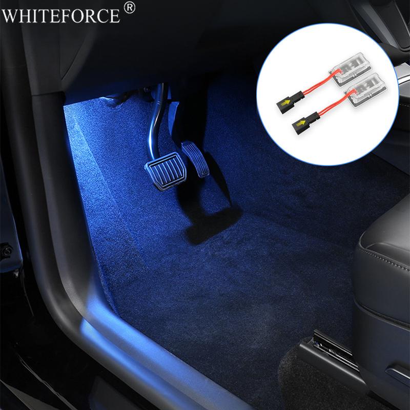 For Tesla Model Y Juniper 2025 Interior Footwell Lights Model 3 Highland Ultra-Bright Car LED Trunk Puddle Door Ambient Bulbs