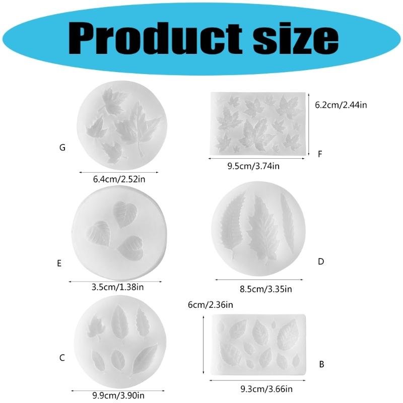 Leaf Silicone Molds Temperature Resistant Silicone Fondant Mould for Crafting Candle Soap Chocolate Cake Baking Tool