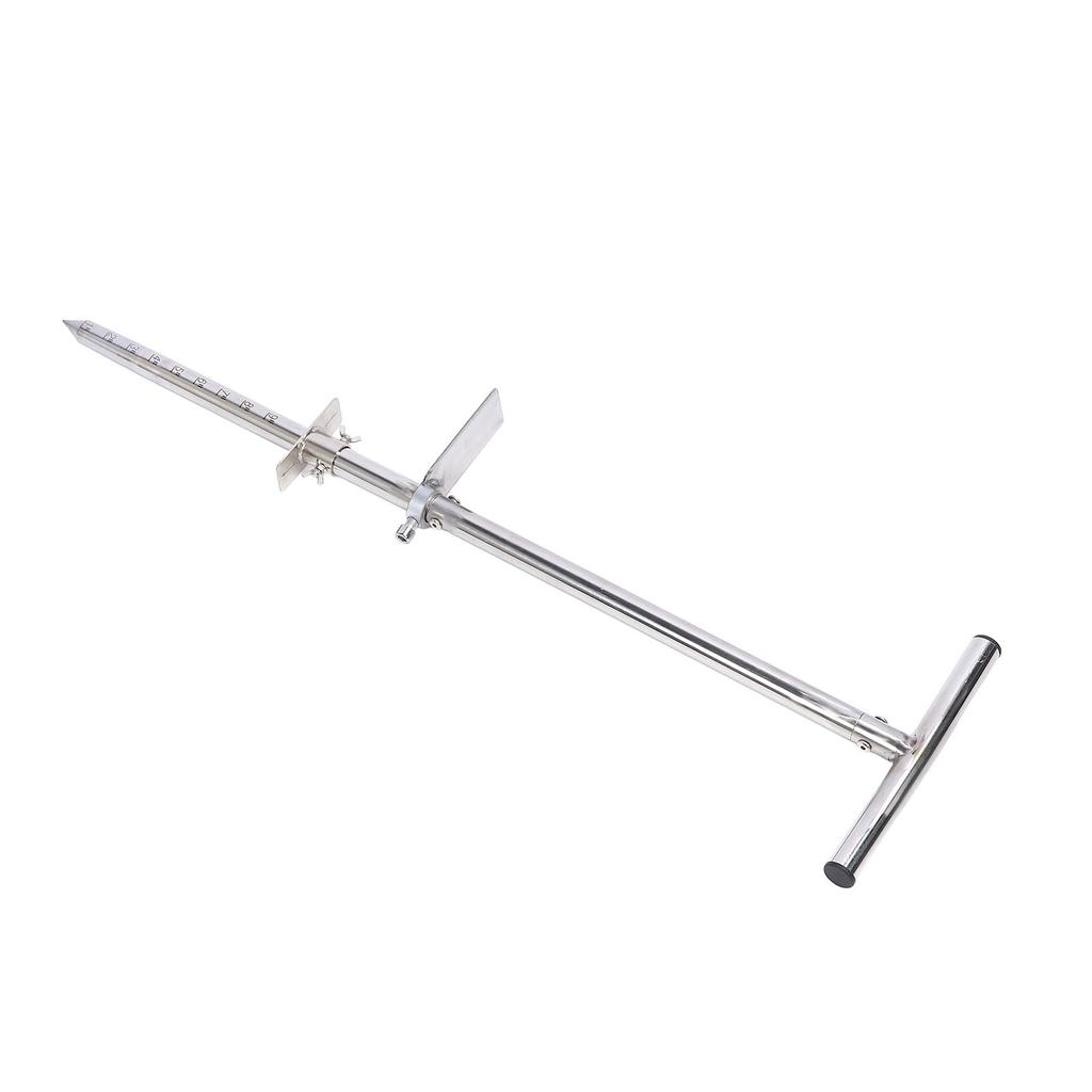 Půdní sonda Nerezová půdní sonda s nožním pedálem Ergonomická T rukojeť Sázecí nástroj 33,5 palce pro trávník zahradu farmu péči o rostliny