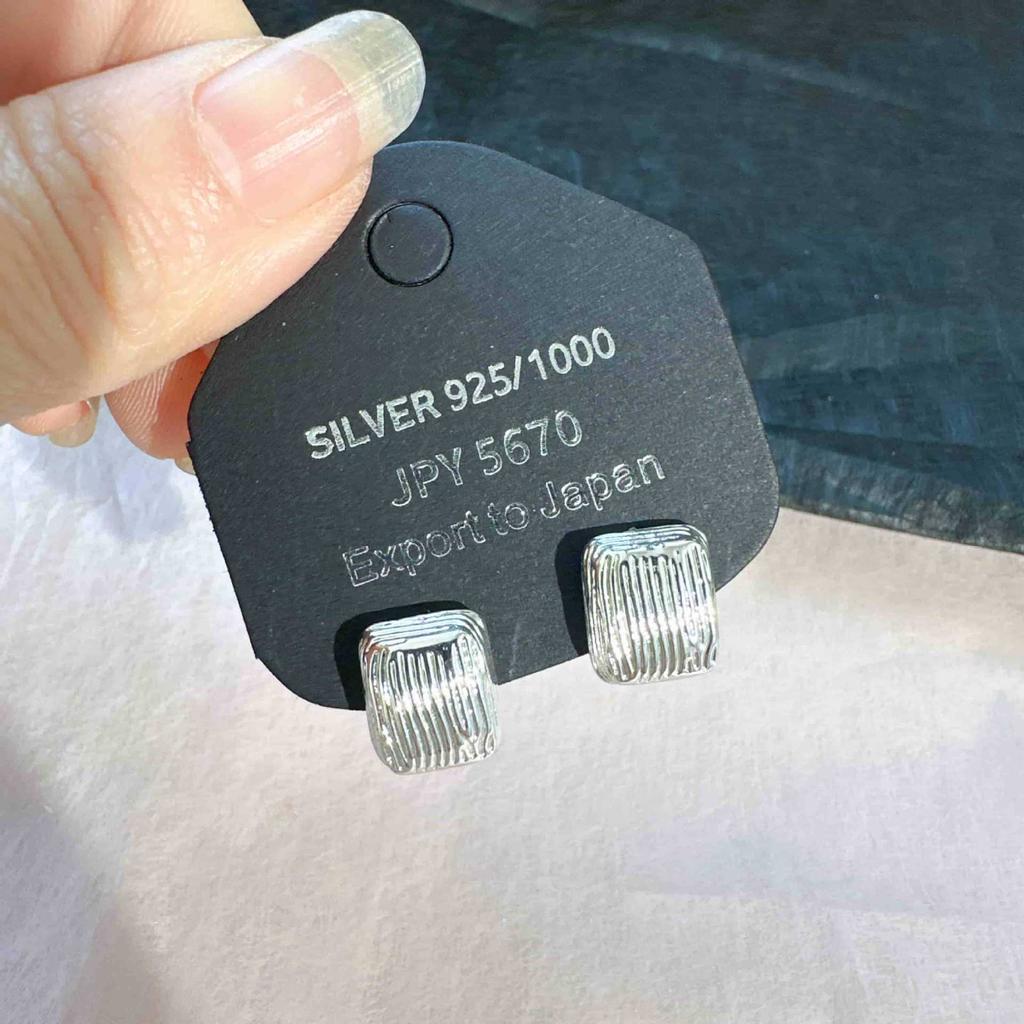 Daily Small Square Stainless Steel Metal Earrings Women Gold Silver Color Prevent Allergy Chic Simple Jewelry