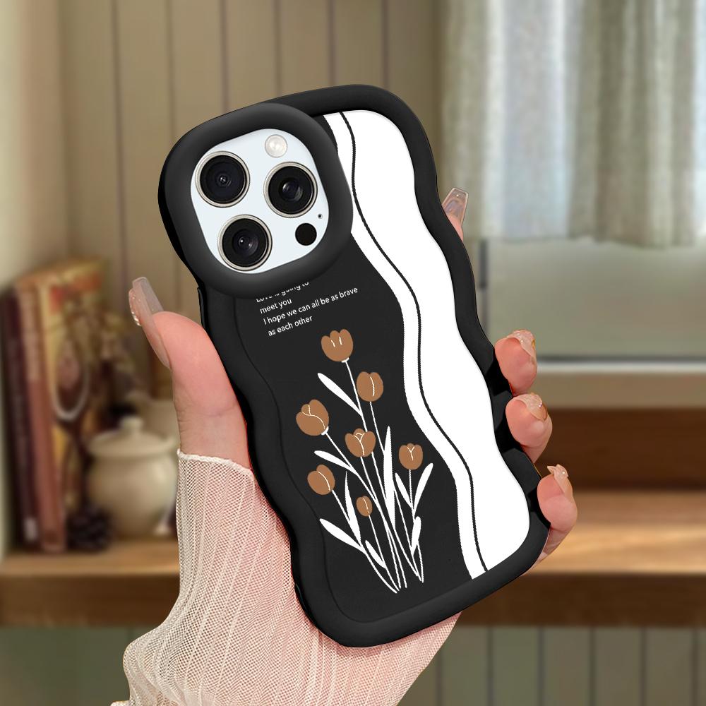Big Wave Edge Mäkký silikónový materiál Macaron Puzdro na telefón Nárazuvzdorné ochranné gumové puzdro pre iPhone Samsung Huawei Honor Xiaomi Redmi OnePlus Moto