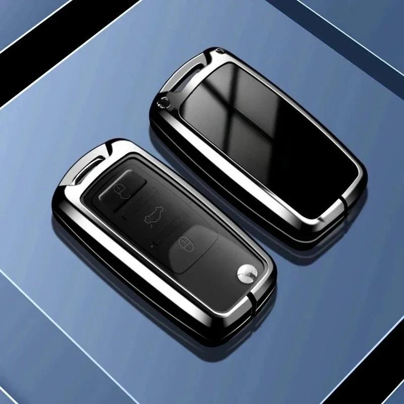 New Zinc Alloy Car Key Case Full Cover Protection Shell Bag For Vw Volkswagen Polo Tiguan Passat Golf Jetta Lavida