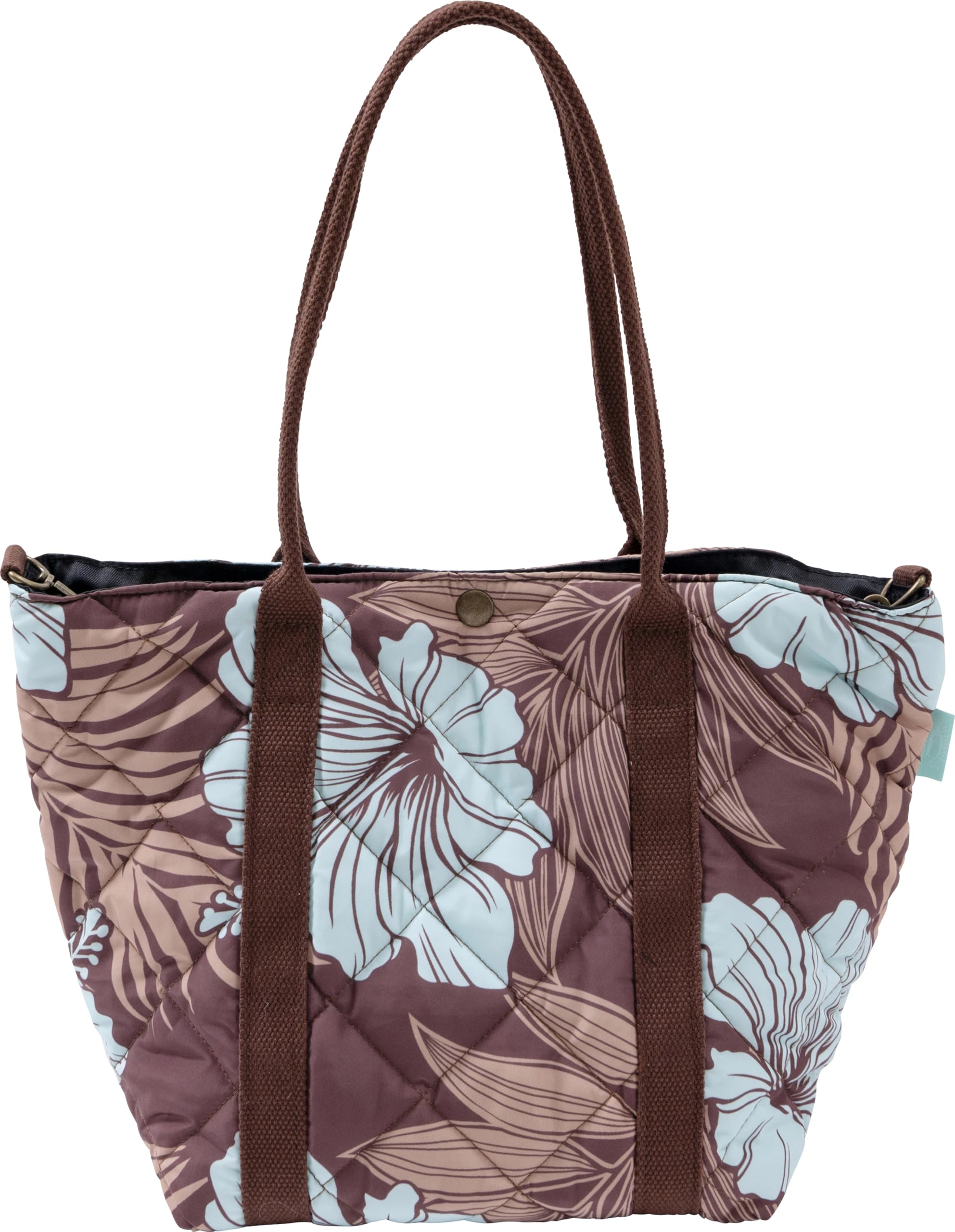 

Emplet Veil Quilted Bag, Boat-Shaped Tote, Shoulder Bag, or Handbag, 38cm Wide x 26cm High x 17cm Deep, Brown, with Detachable Shoulder Strap,