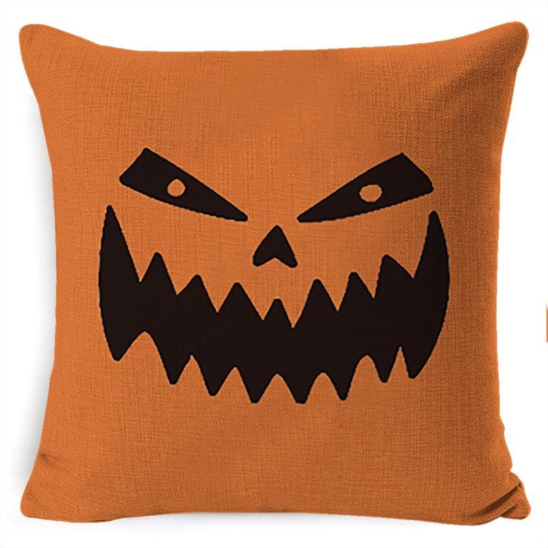 New Halloween Pumpkin Lumbar Pillow Printed Pillow Linen Pillow Cover Cushion Cover Decoration