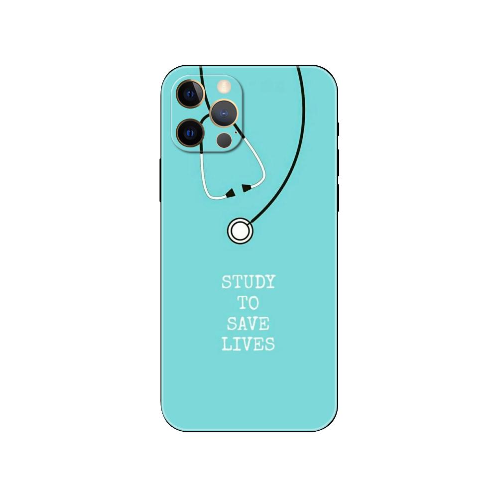 Funda para teléfono de Enfermera Médico Medicina para iphone 5 5s 2020se 6 6s 7 8 plus x 10 XR XS 11 12 13 mini pro MAX cubierta trasera de tpu negra