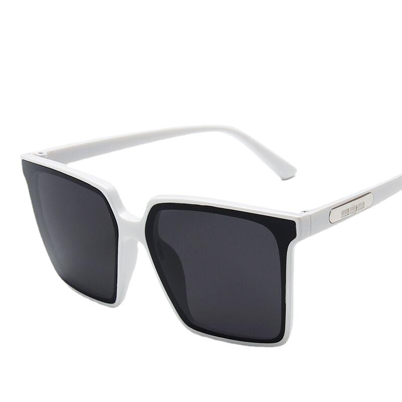 

Rectangle Oversized Sunglasses Women Men Brand Designer Transparent Glasses Gradient Sun Glasses Big Frame UV400 Eyewear As Picture