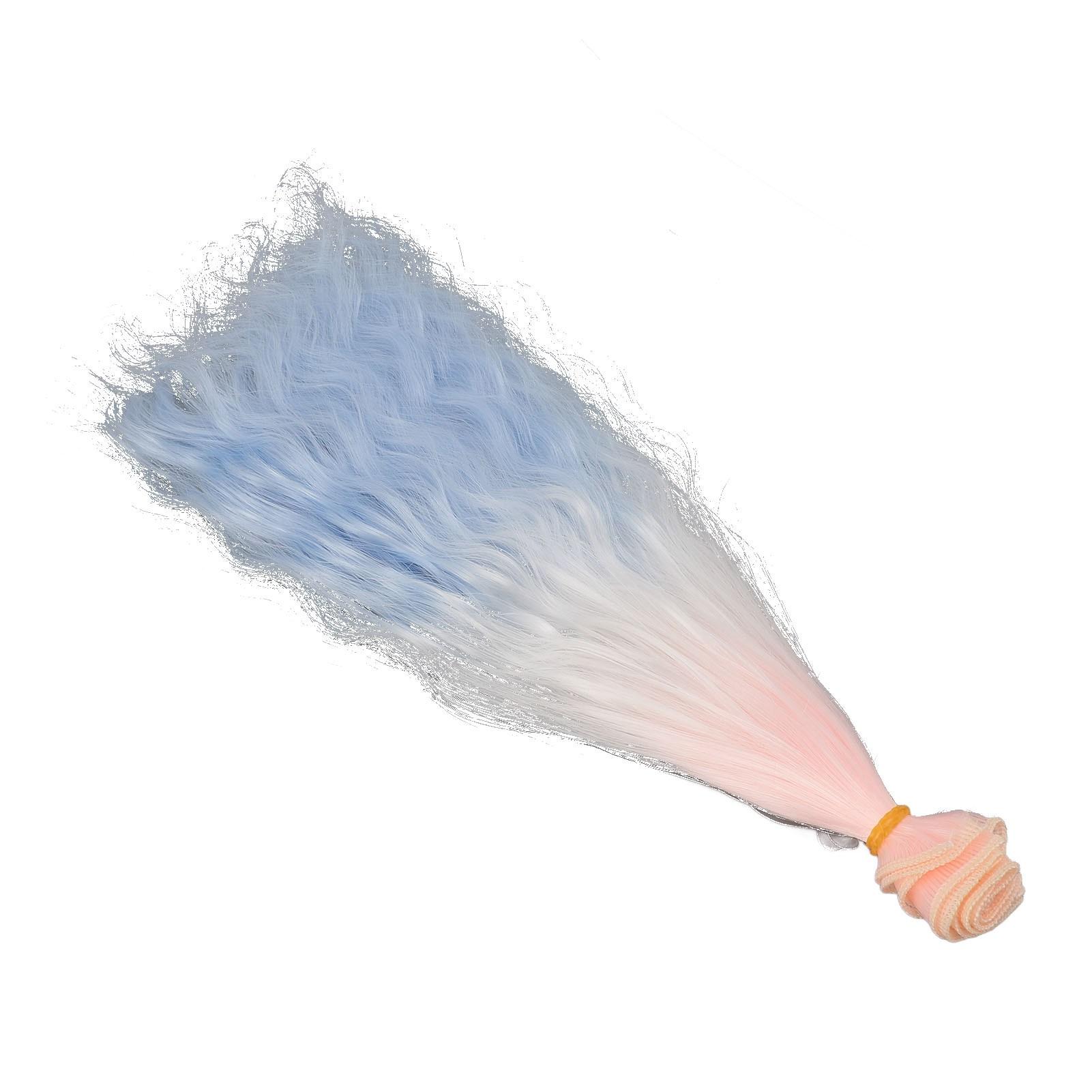 

Шарнирный кукольный парик, розовый, синий, градиент, длинные волосы, часть, принадлежности, мягкие, высота 30 см, длина 1 м, модель