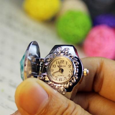 Alloy Ring Watch Retro Elastic Rings Fashion Digital Couple Watch Ring  Men