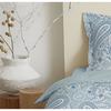 Parure de draps 3 pièces pour lit 90 x 190 cm Cachemire bleu