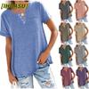 Women's Fashion Casual  Short Sleeve V Neck Blouses & Shirts International Design