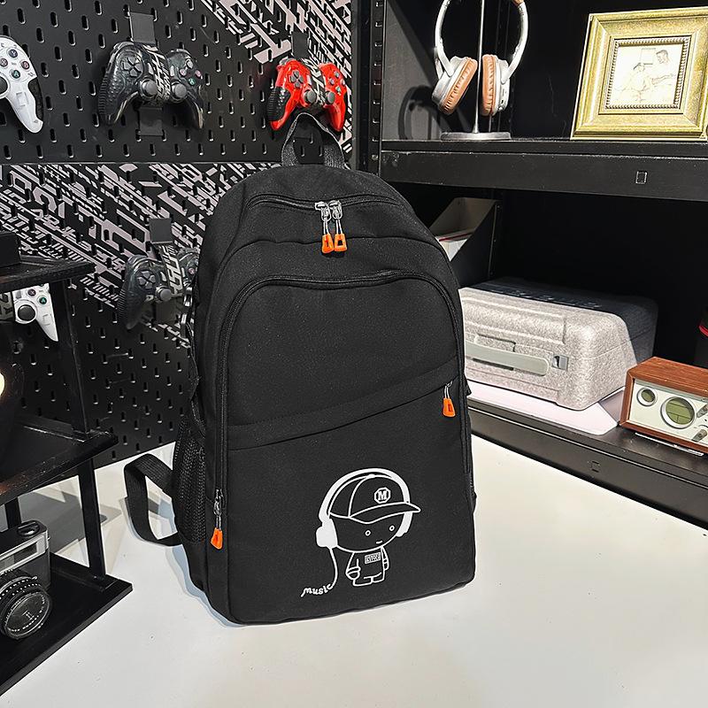 New Music Astronaut Backpack Junior High School College Students Graffiti Print Large Capacity Men and Women Backpack