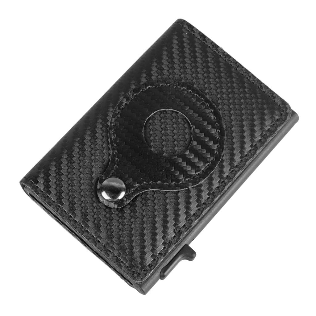 Men Soft PU Leather Wallet Fashionable Carbon Fiber Pattern Banknote Card Holder for Business Trip PU Carbon Fiber