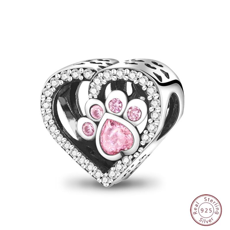 Firefly Cute Cats And Dogs Beaded Copper Pendant Suitable For Original Charms Bracelet Diy Exquisite Women Jewelry
