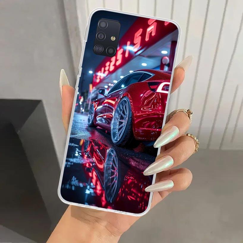 Electric Car M-Model S 3 Phone Case for Samsung Galaxy A52 A32 A22 A12 A02S A50S A30S A10S Note 20 Ultra 10 Plus S10 A31 A20 A71