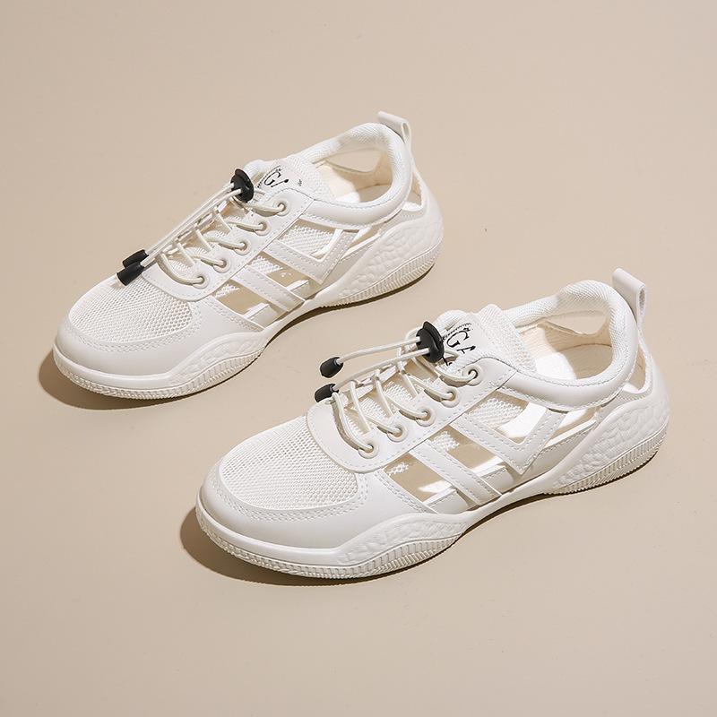 Xiaobai women's shoes summer new flat-bottomed tide student casual women's shoes hollow versatile sandals