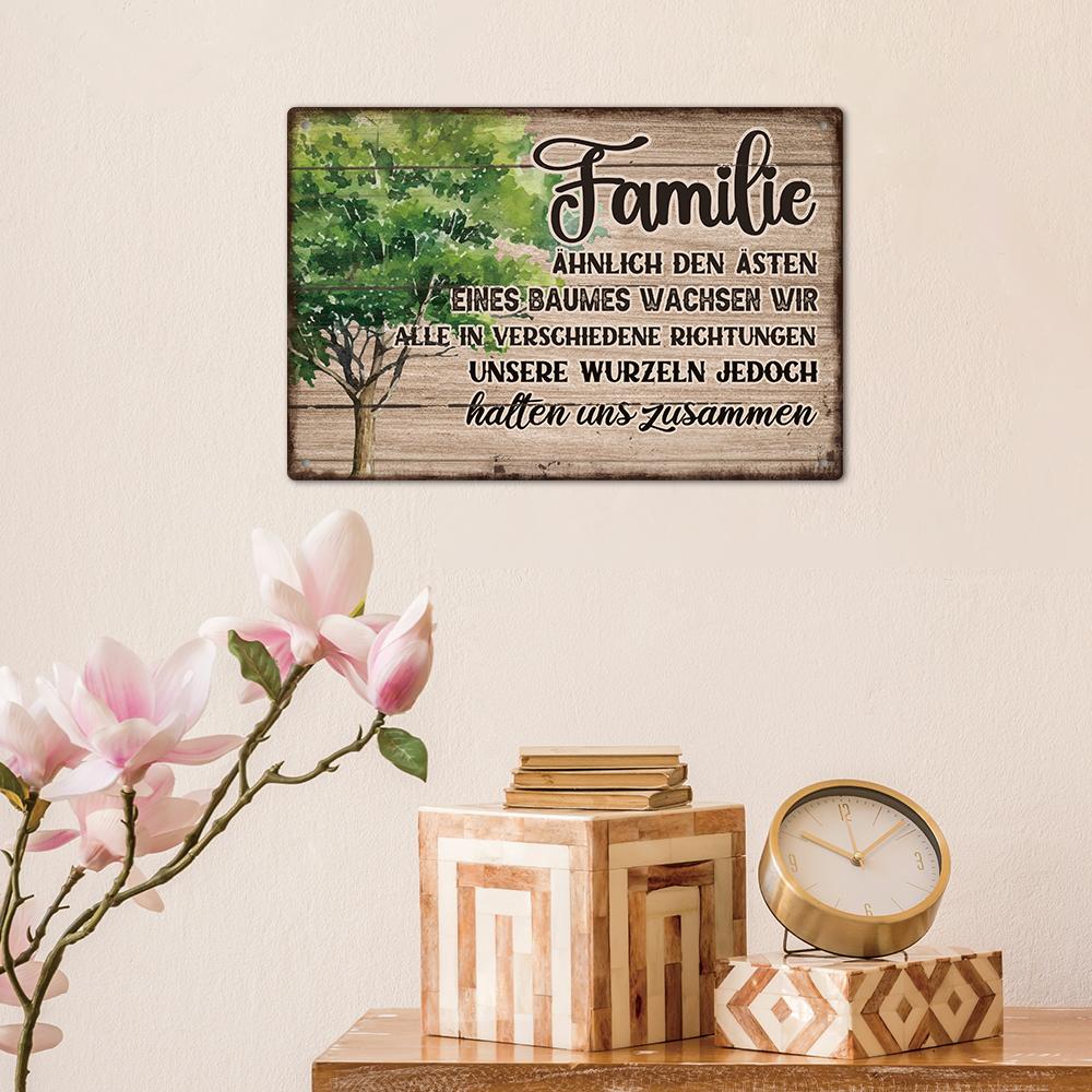 Putuo Decor 1pc German Vintage Metal Tin Sign Wall Art Decor for Home Farmhouse Living RoomFamily Best Gifts for Friends