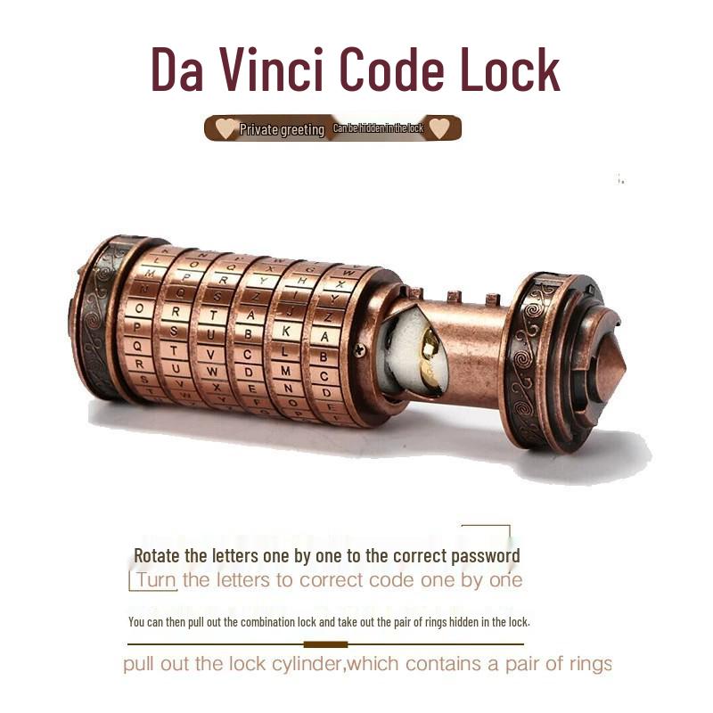 Da Vinci Code Cylinder Lock: Valentine's, Christmas, Birthday Decryption Gift