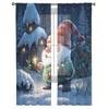 Christmas Dwarfs Snow Tulle Curtains For Living Room Sheer Curtain For Bedroom Window Blinds Voile Curtains
