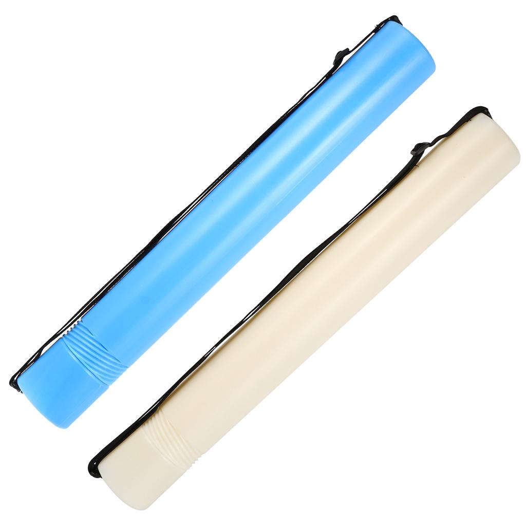 2Pcs Extendable Plastic Telescopic Document Storage Tubes Adjustable Shoulder Strap for Posters Artwork Blueprints Drawings