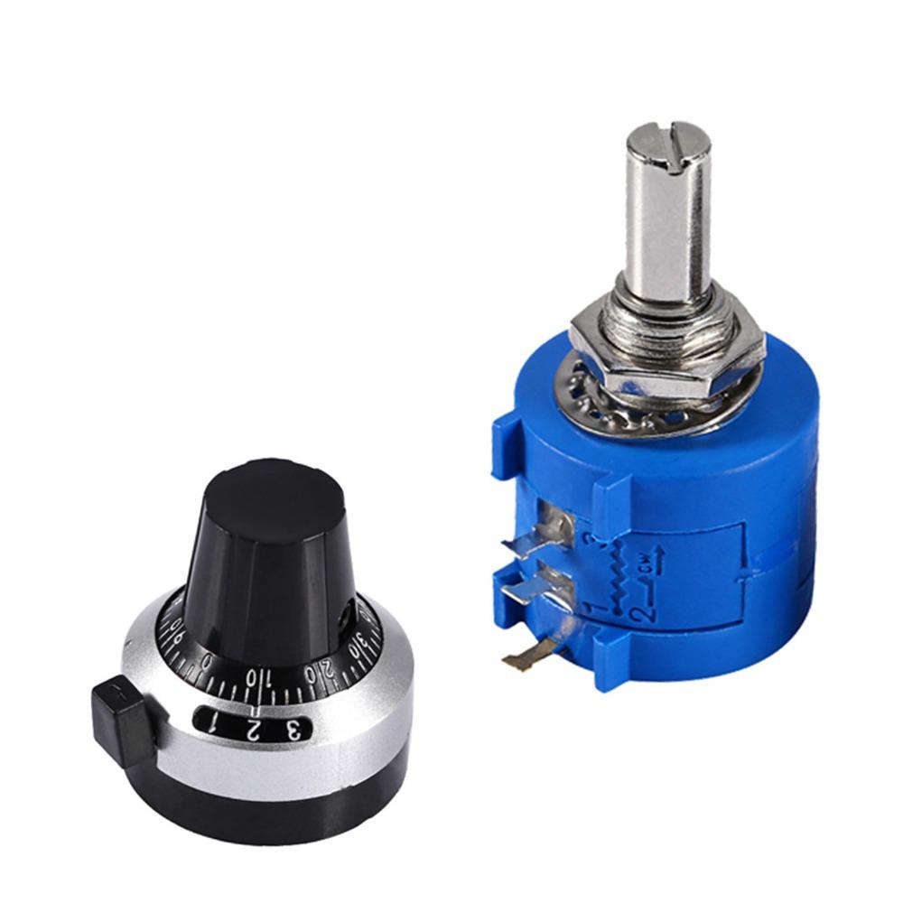 10 Turns Wirewound Potentiometer 10K Ohm Multi-Turn Potentiometer  Electronic Circuits
