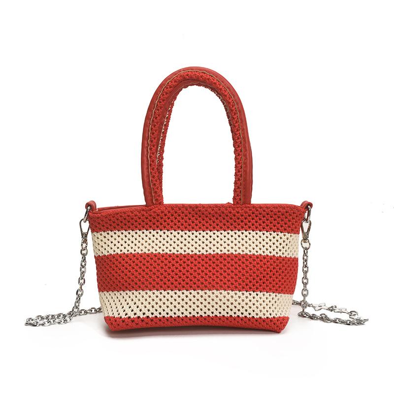 

Новая полосатая сумка с вырезами, на плечо, мессенджер красный