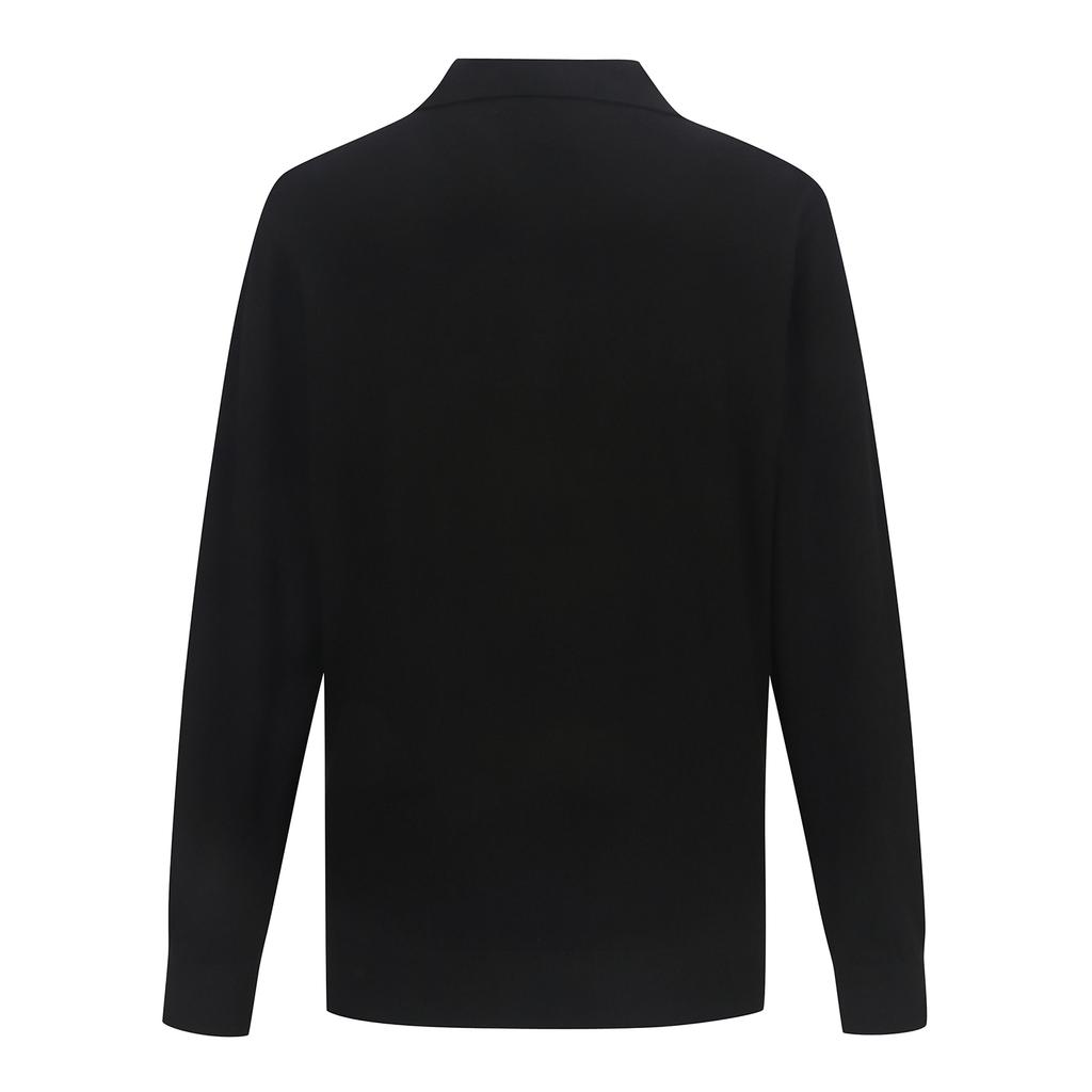 Superior Men'S Transitional Collared Sweater Black (Idba40139)
