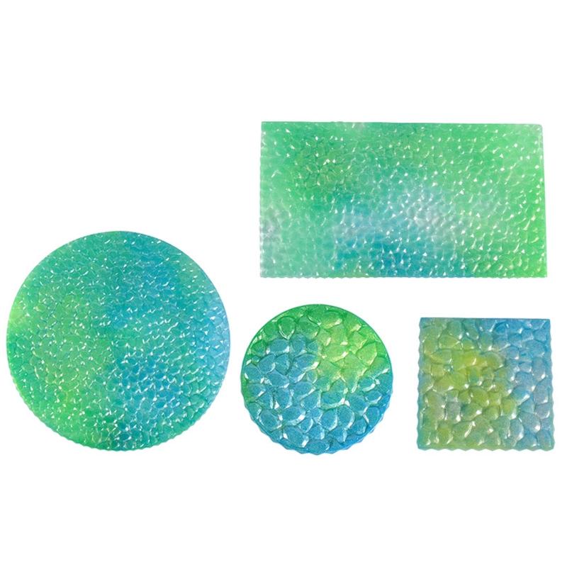 Coaster Silicone Resin Mold Round/Square/Rectangle Resin Epoxy Casting Molds for Wedding Party Home Table Ornaments