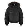Mens Winter Thick Cotton Puffer Jacket With Faux Fur Collar Oversized Streetwear Style Zip Front Hooded Coat