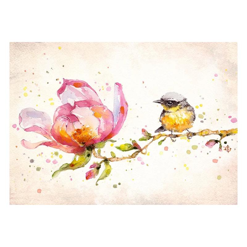Birds and Nature Canvas Paintings Water Colour Art Posters and Prints Flamingo Wall Art Pictures for Living Room Decor Cuadros
