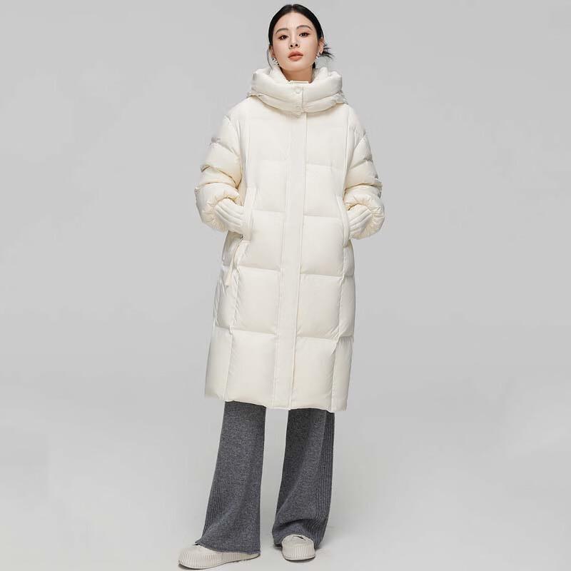 XueZhongFei Damen Mittellange Daunenjacke