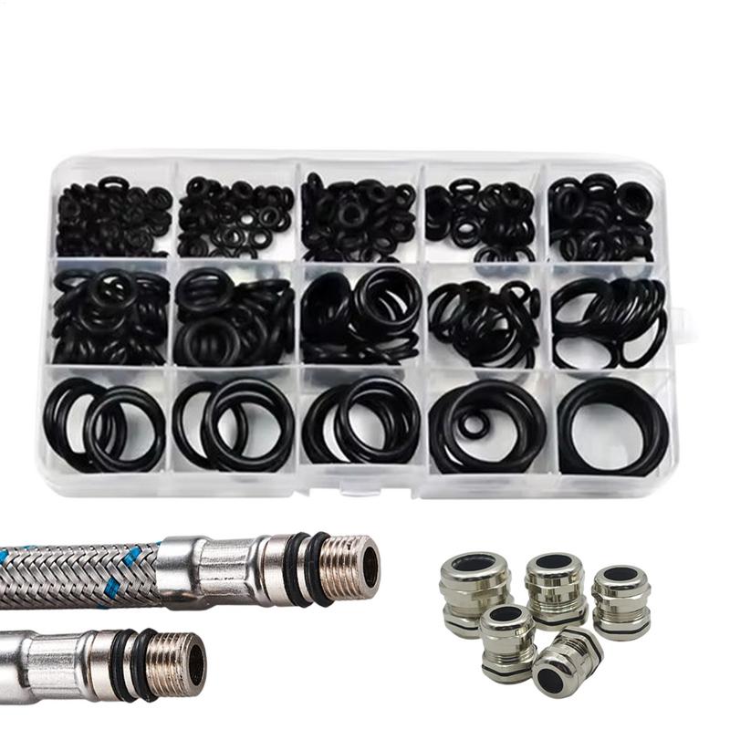 

O Rings Kit Rubber Combination Washer Sealing Assort O Rings Replacement Effective Automotive Repair Tool For Valve Automobile CN