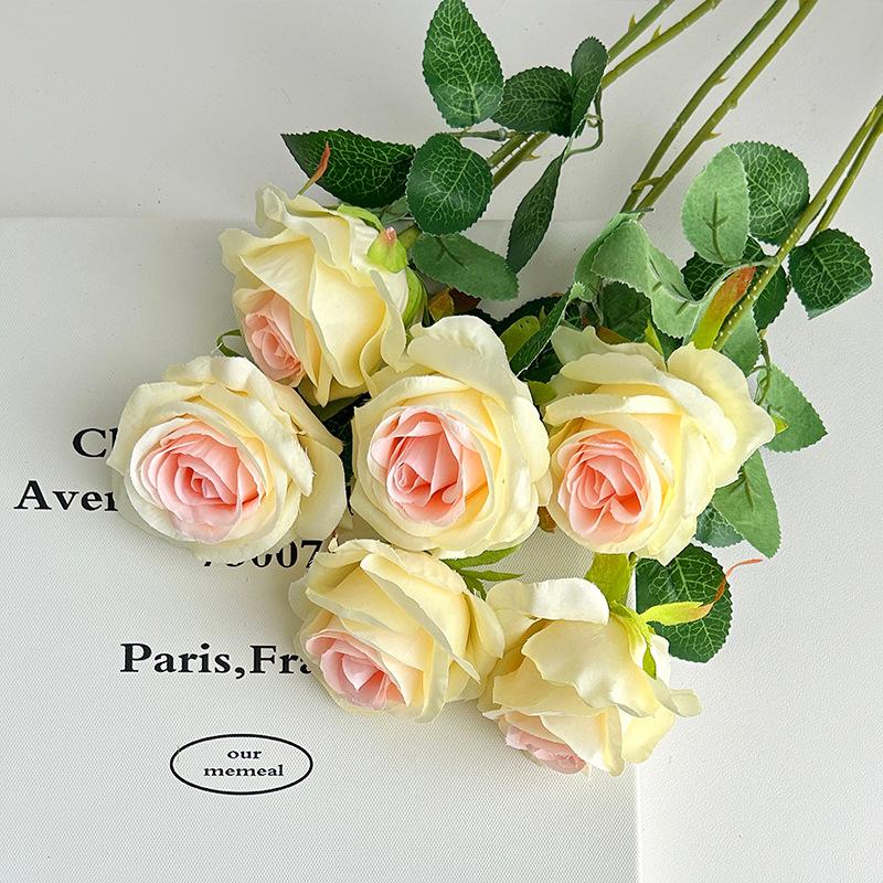 Rose simulation flower crushed ice blue rose home living room decoration Valentine's Day fake flower wedding hall decoration manufacturer wholesale