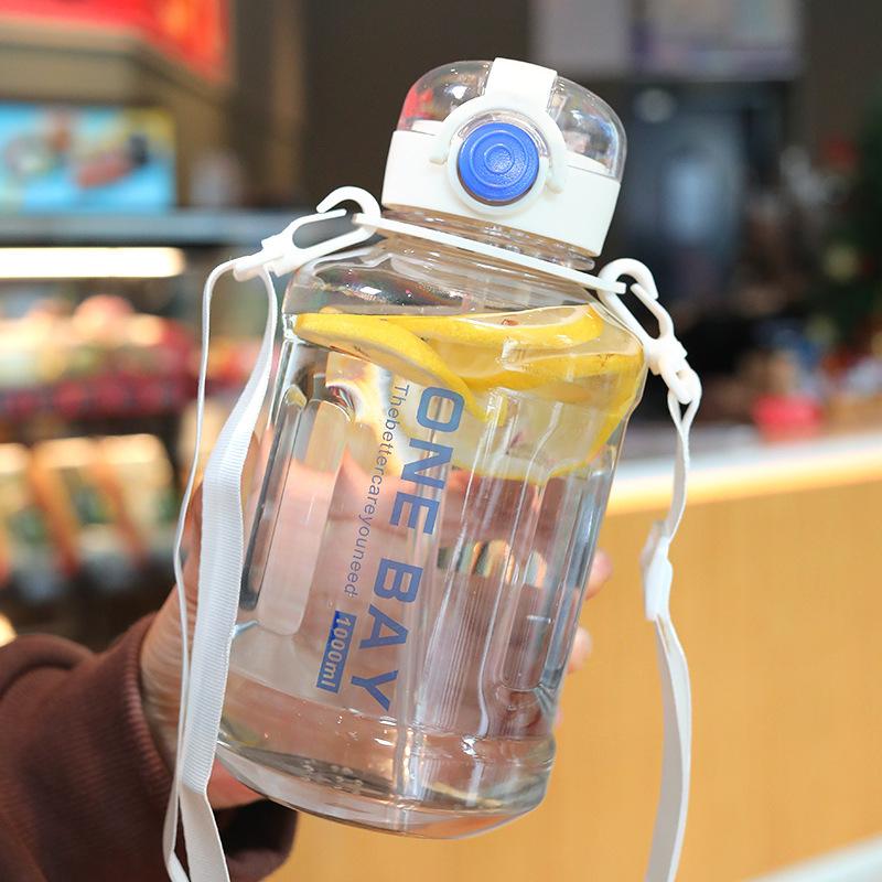 

Plastic Temperature Resistant Good-looking Scholar Travel-Friendly Capacity Athletic Activities Kettle Water Cup High Girls Large Foo Practical Use 1000ml