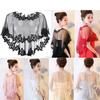 Women Party Bridal Casual Lace Shawl Wedding Cape Evening Dress Cape Style Shawl Elegant Light Sheer
