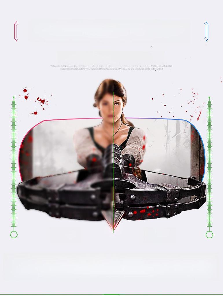 Intelligente 3D-VR-Brille: Panorama-Videohelm für Filme und Spiele