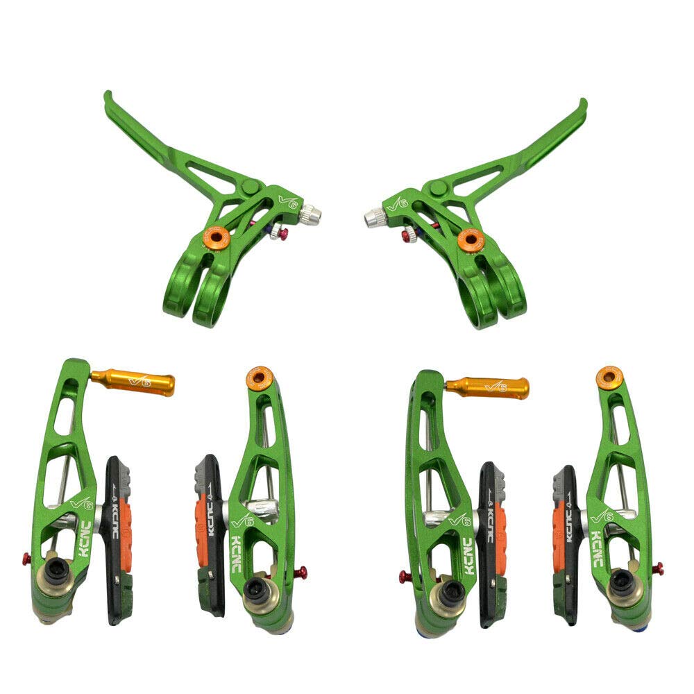 KCNC V6 VB6 MTB Set and SK2169 V-Brake (V-Brakes Levers), Green,
