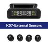E-ACE Sistema Inteligente TPMS Alarme de Pressão dos Pneus do Carro Monitor de Temperatura 4 Sensores Display Solar Inteligente Carregamento USB e Solar