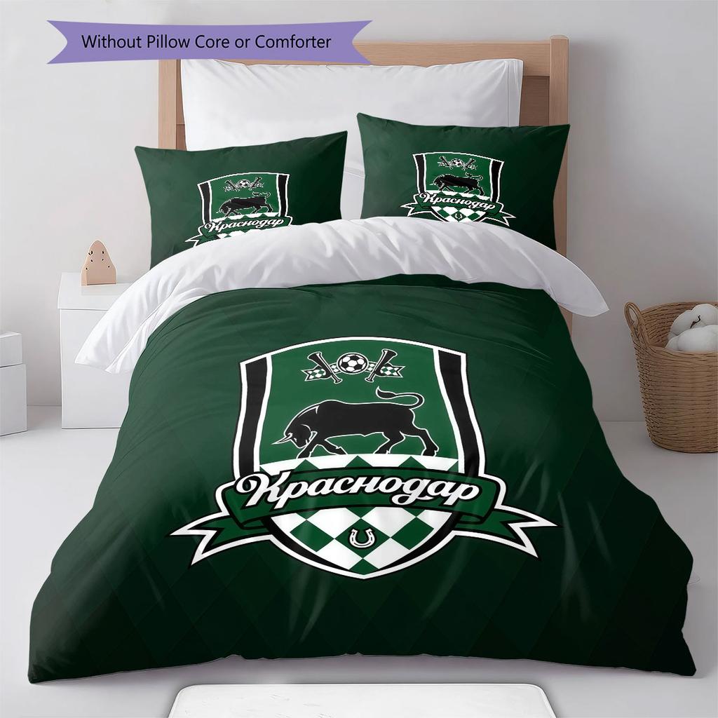 FC Krasnodar Glory Bedding Quilt Set Quilt Cover Pillowcase Home Decoration Birthday Gift (1 * Duvet Cover + 2 * Pillowcase, Without Core)