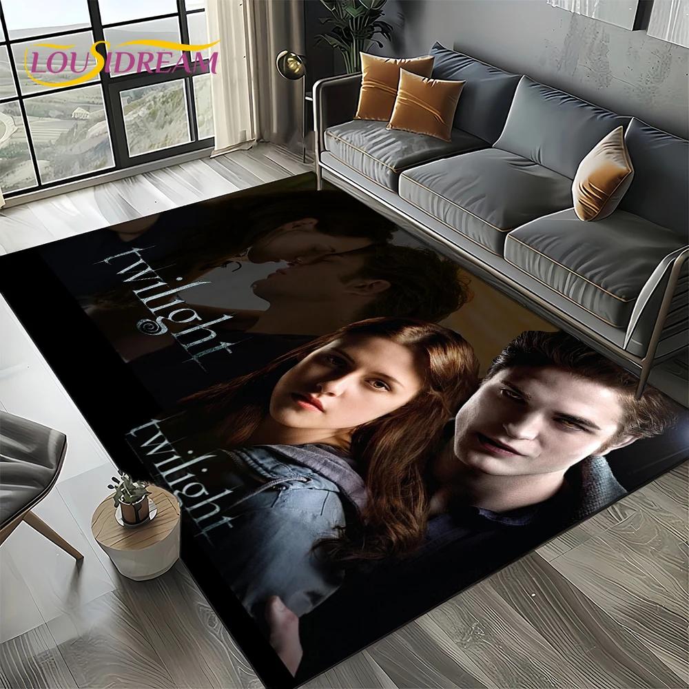 Twilight Saga Serie Edward Bella Film Teppich für Wohnzimmer Schlafzimmer Zuhause Sofa Dekoration, Kinder Teppich Rutschfeste Bodenmatte