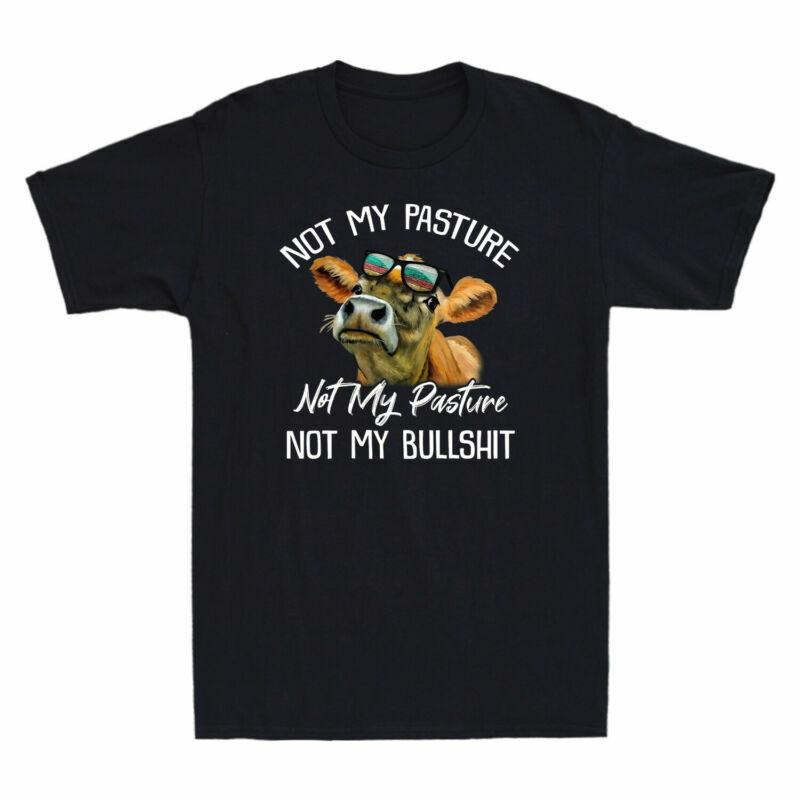 Cows Not Today Heifer Not My Pasture Not My Bullshit Funny Vintage Men s T Shirt XXXL
