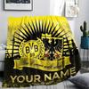 1PC Custom Name BVB Patterned Flannel Blanket Suitable For All Seasons for Home Decor Warmth and Comfort Gifts Holiday Present -HE46