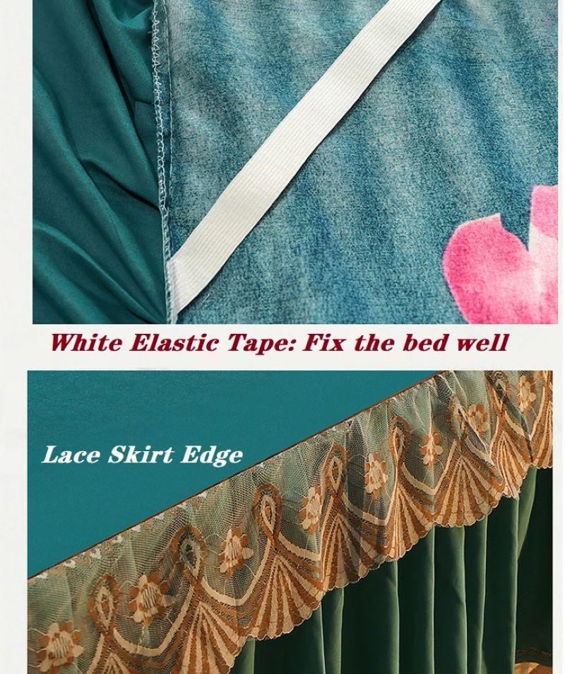 1pc Ruffle Bed Skirt +2pcs Pillowcase Thicken Sanding Bed Skirt 3pcs Set Soft Comfortable Bedspread Twin Double Size Bed Cover