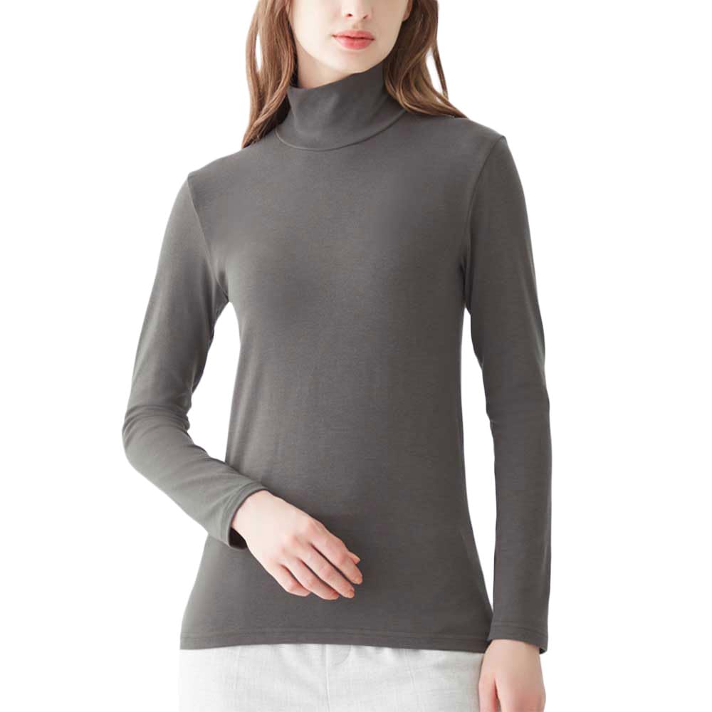 Fire Acedron Inner Medium Long MH0045 Shirt, Thick, Fleece-Lined, Moisture-Wicking, Heat-Generating, High-Neck, Sleeve,