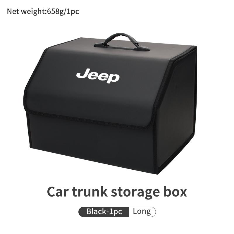 Car Trunk Storage Box Leather Tools Organizer Kit Accessories For Jeep Grand Cherokee Compass Patriot Renegade Wrang