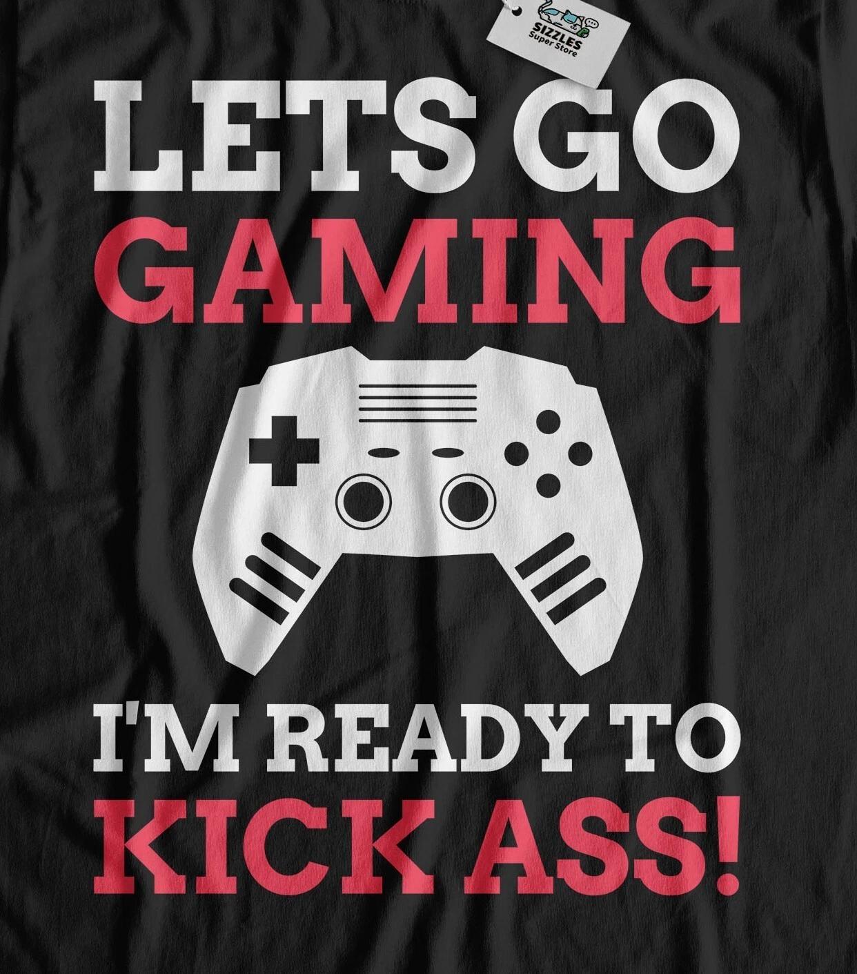 Let s Go Gaming! Unisex Funny Gaming Streamer T-Shirt Video Game Controller Tees 4XL