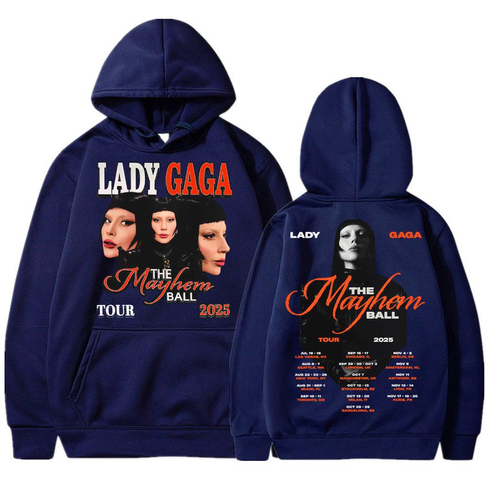 

Lady Gaga Mayhem Tour 2025 Hoodies Men Women Trendy Vintage Y2k Popular Sweatshirt Fleece Oversized Casual Pullovers Streetwear 3XL
