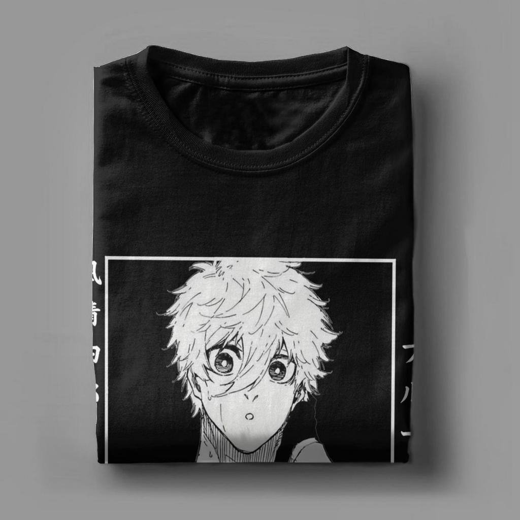 Men's Sieshiro Nagi Blue Lock T Shirt Pure Cotton Clothes Funny Short Sleeve Round Collar Tees Party T-Shirts